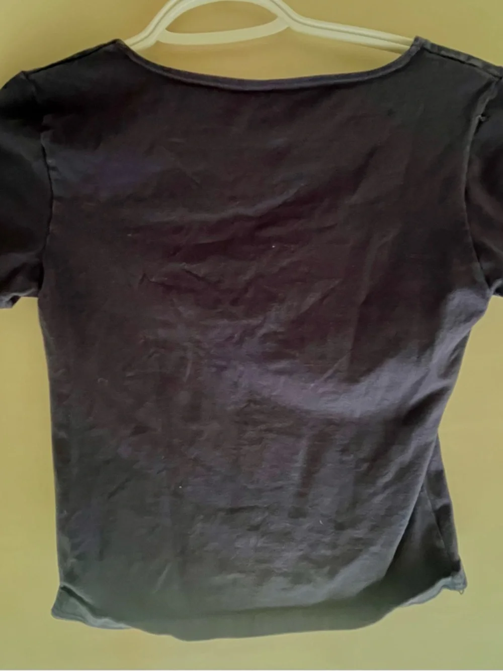 Brandy Melville Black Square Neck Short Sleeve Tee - Picture 2 of 2